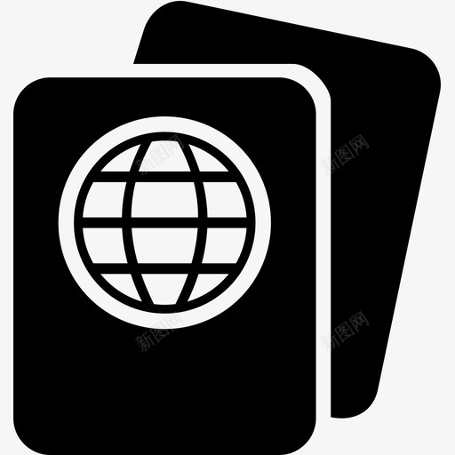 护照旅行图标svg_新图网 https://ixintu.com 护照 旅行