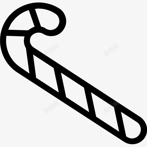 糖果棒圣诞薄荷糖图标svg_新图网 https://ixintu.com 圣诞 派对和庆祝线图标 糖果 糖果棒 薄荷糖