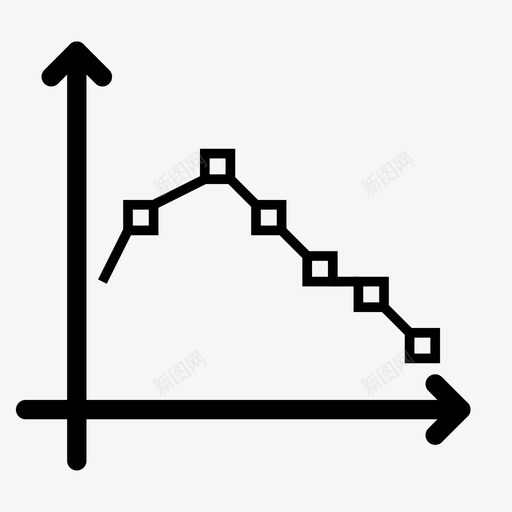 点图减少统计图标svg_新图网 https://ixintu.com 减少 测量和图表 点图 统计