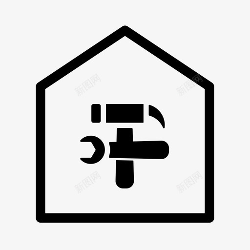 工具棚施工工具锤子图标svg_新图网 https://ixintu.com 修理工 工具棚 扳手 施工工具 有机农场 锤子