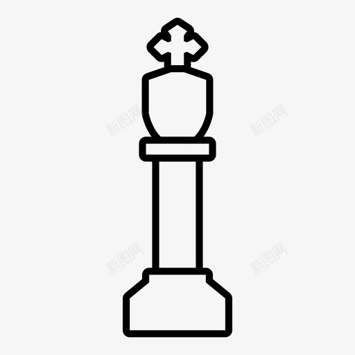 国王棋类游戏象棋图标svg_新图网 https://ixintu.com 国王 棋子 棋类游戏 象棋