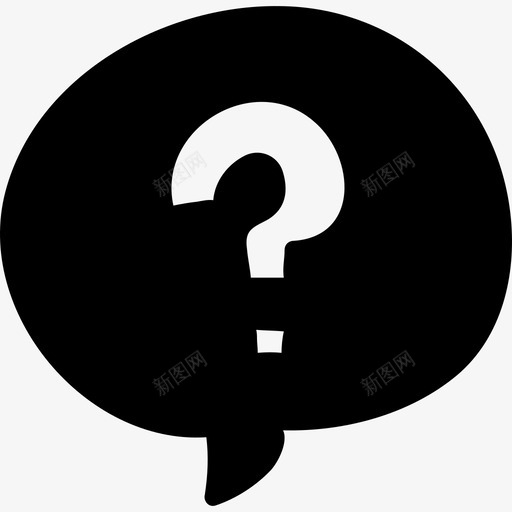 带问号的语音泡泡网络儿童界面图标svg_新图网 https://ixintu.com 儿童界面 带问号的语音泡泡 网络