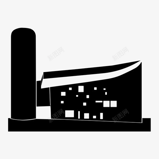 朗尚教堂建筑科尔布西耶图标svg_新图网 https://ixintu.com 建筑 建筑杰作 朗尚教堂 法国 现代 科尔布西耶