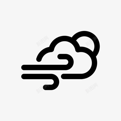 天气气候雾图标svg_新图网 https://ixintu.com 天气 气候 雾 风