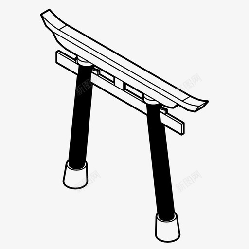 东丽入口大门图标svg_新图网 https://ixintu.com 东丽 入口 大门 日本细木工 神社 神道门