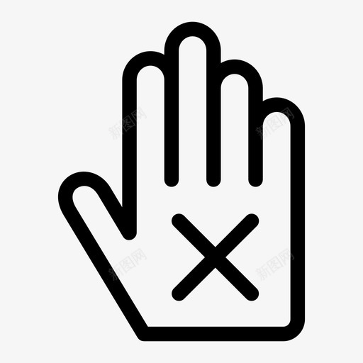 防手手指五图标svg_新图网 https://ixintu.com 五 手势 手指 防手