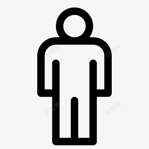 男人人纯线条图标svg_新图网 https://ixintu.com 人 男人 纯线条