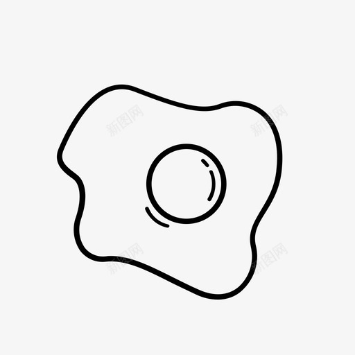 鸡蛋食物煎蛋图标svg_新图网 https://ixintu.com 煎蛋 蛋黄 食品ii乳制品 食物 鸡蛋