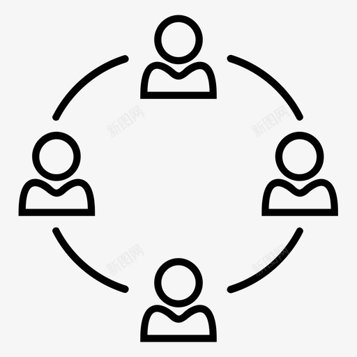 组织结构业务层次连接组图标svg_新图网 https://ixintu.com 业务层次 工作流程 组织结构 连接组