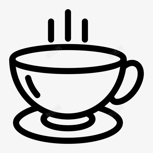 茶杯咖啡热杯图标svg_新图网 https://ixintu.com 咖啡 热杯 玻璃杯 茶杯