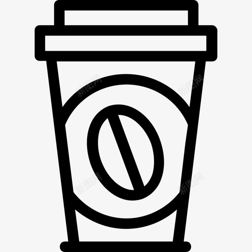 咖啡杯冷咖啡纸杯图标svg_新图网 https://ixintu.com 冰沙 冷咖啡 咖啡杯 纸杯 食物线图标