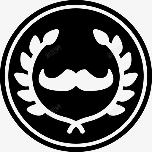 理发师奖绅士时髦图标svg_新图网 https://ixintu.com 小胡子 恶心的奖励雕文 时髦 理发师奖 绅士