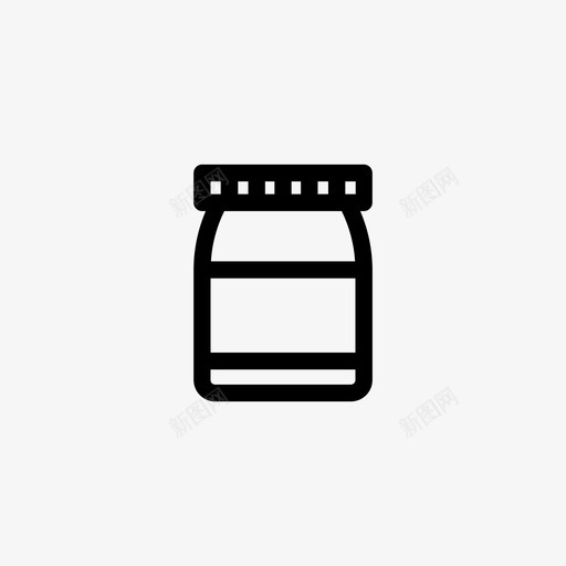 罐子早餐玻璃杯图标svg_新图网 https://ixintu.com 厨房厨房 早餐 果酱 玻璃杯 罐子 蜂蜜