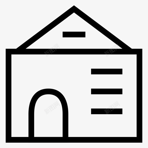 建筑商业房屋图标svg_新图网 https://ixintu.com 商业 城镇 建筑 建筑房地产线图标 房屋 物业