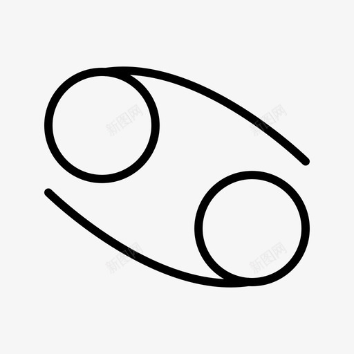 巨蟹座星座形状图标svg_新图网 https://ixintu.com 天气 巨蟹座 形状 星座
