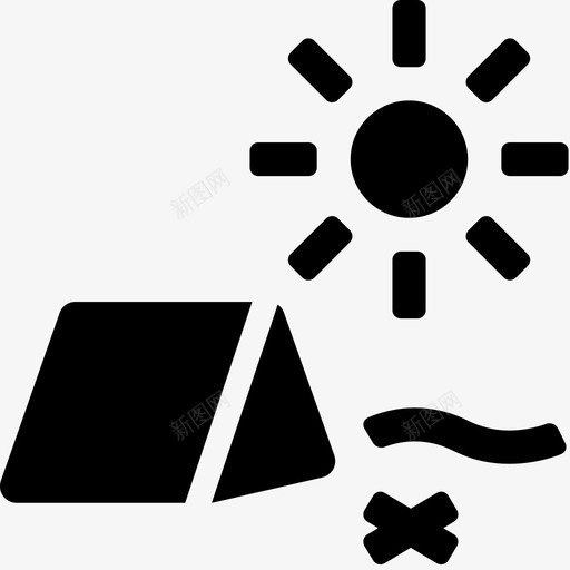 露营探险户外图标svg_新图网 https://ixintu.com 夏天 天气景观充满 帐篷 户外 探险 阳光 露营