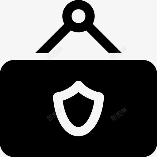 标志入口悬挂图标svg_新图网 https://ixintu.com 保护 入口 填写办公文件 安全 悬挂 标志