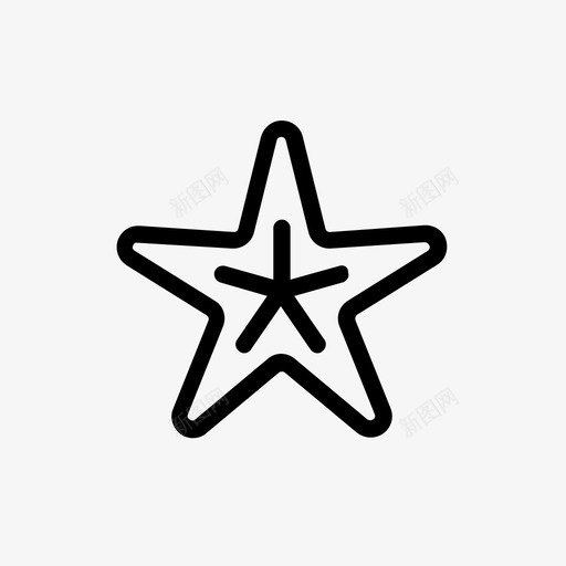 海星海滩假日图标svg_新图网 https://ixintu.com 假日 夏天 夏日海滩 大海 海星 海滩