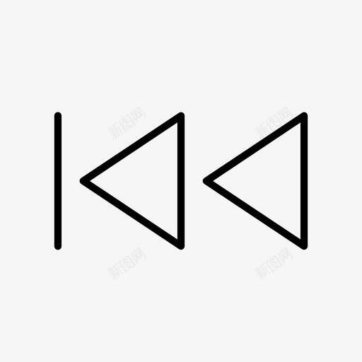 控制倒带音频控制播放器图标svg_新图网 https://ixintu.com 恢复 控制倒带 播放器 音频控制