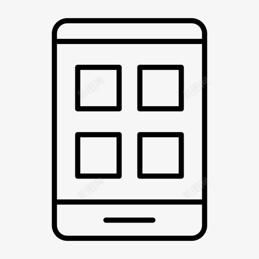 平板电脑应用程序ipad菜单图标svg_新图网 https://ixintu.com ipad 平板电脑应用程序 菜单 触摸