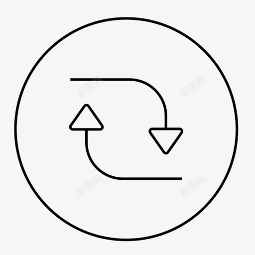 重复箭头循环图标svg_新图网 https://ixintu.com 循环 箭头 细线音乐 重复 重放 重新加载