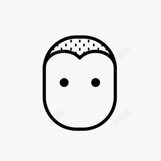 脸发型男发型图标svg_新图网 https://ixintu.com 发型 男发型 脸 脸02