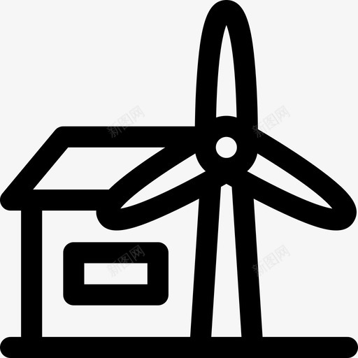 风力涡轮机电力能源图标svg_新图网 https://ixintu.com 可再生能源 电力 电站 能源 能源供应 风力涡轮机