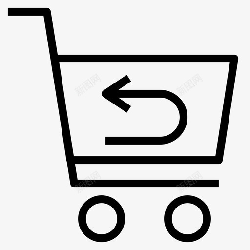 退货购物车换货图标svg_新图网 https://ixintu.com 换货 网上购物 购物车 退货