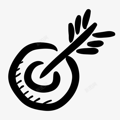 靶子靶心飞镖图标svg_新图网 https://ixintu.com 射击靶子 手绘 涂鸦 靶子 靶心 飞镖