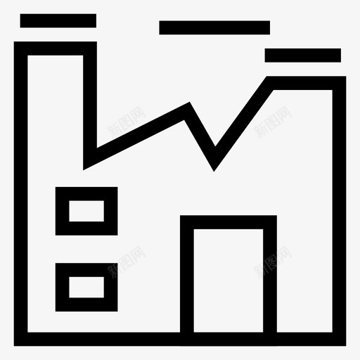 建筑城市商业图标svg_新图网 https://ixintu.com 商业 地产 城市 工业 建筑 建筑房地产线图标
