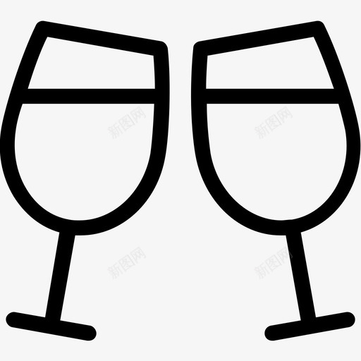 祝酒庆祝香槟酒杯图标svg_新图网 https://ixintu.com 干杯 庆祝 派对和庆祝线图标 祝酒 酒杯 香槟酒杯