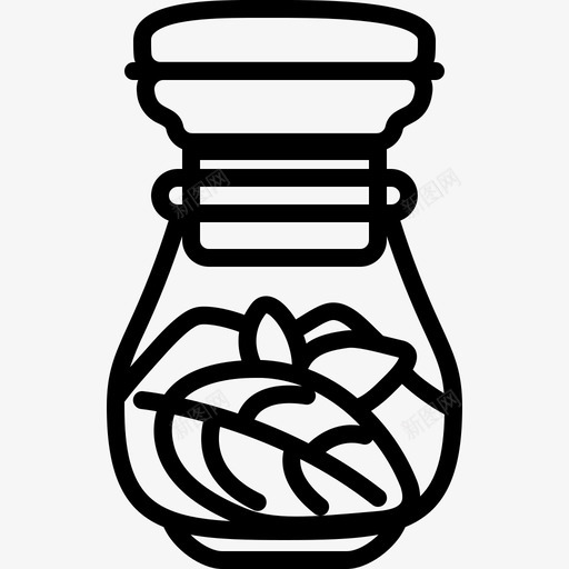 药草容器罗勒烹饪图标svg_新图网 https://ixintu.com 厨房调味料 烹饪 罗勒 药草 药草容器 调味料
