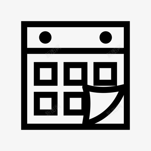 日历日期时间表图标svg_新图网 https://ixintu.com 日历 日历2 日期 时间表