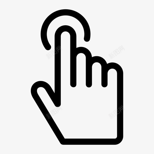 轻拍手咔嚓触摸图标svg_新图网 https://ixintu.com 咔嚓 触摸 轻拍手