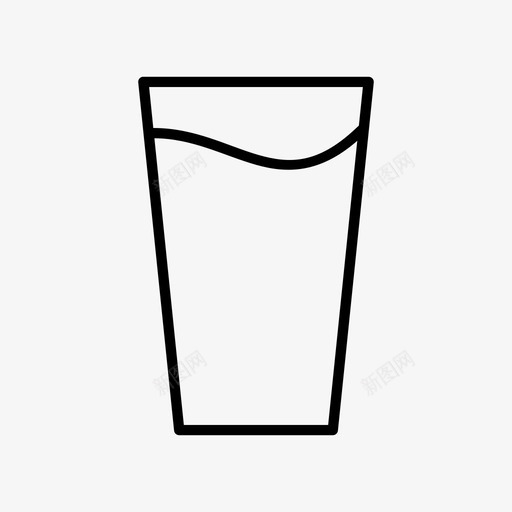 一杯水饮料满杯图标svg_新图网 https://ixintu.com 一杯水 满杯 饮料