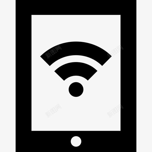 具有无线信号联网无线接入点的平板电脑图标svg_新图网 https://ixintu.com 具有无线信号 无线接入点的平板电脑 联网