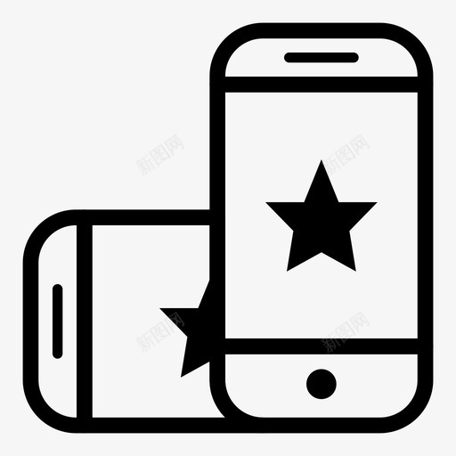 智能手机之星最爱模型图标svg_新图网 https://ixintu.com 智能手机之星 智能手机模型1 最爱 模型