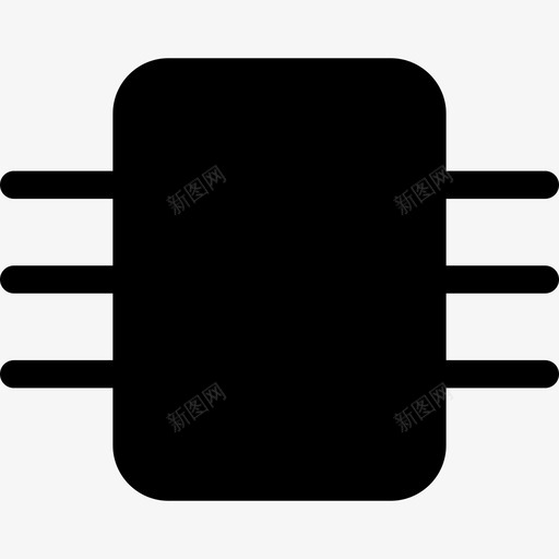 集成电路cmos电子元件填充图标svg_新图网 https://ixintu.com cmos 电子元件填充 集成电路