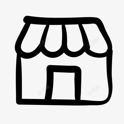 商店商业涂鸦图标svg_新图网 https://ixintu.com 商业 商店 涂鸦 涂鸦商业商店金融 零售