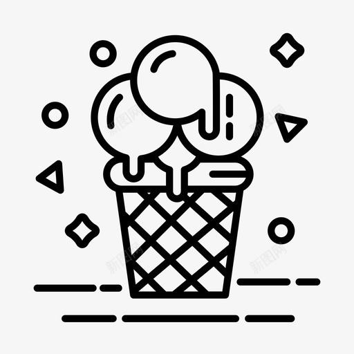 冰淇淋甜点冰淇淋杯图标svg_新图网 https://ixintu.com 冰淇淋 冰淇淋勺 冰淇淋杯 甜点