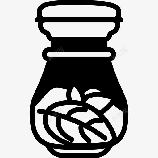 药草容器罗勒烹饪图标svg_新图网 https://ixintu.com 厨房调味料 烹饪 罗勒 药草 药草容器 调味料
