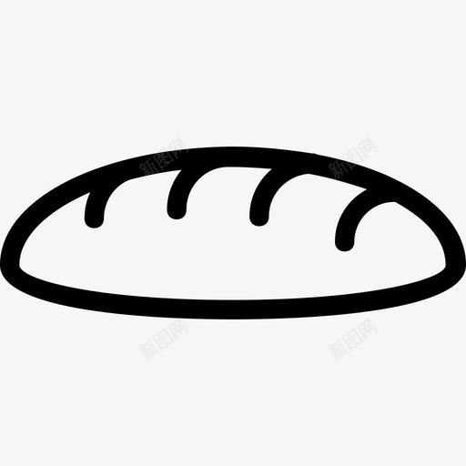 法式面包面包早餐图标svg_新图网 https://ixintu.com 早餐 法式面包 面包 食物 食物线图标
