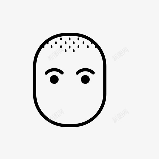 脸部女性发型发型图标svg_新图网 https://ixintu.com 发型 女性发型 男性发型 脸部