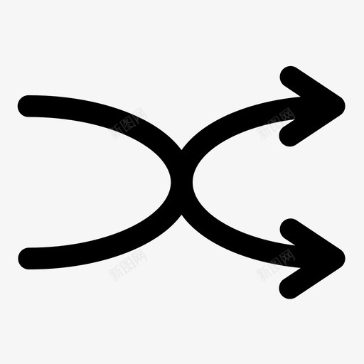 洗牌箭头双倍图标svg_新图网 https://ixintu.com 双倍 洗牌 混合 箭头 随机