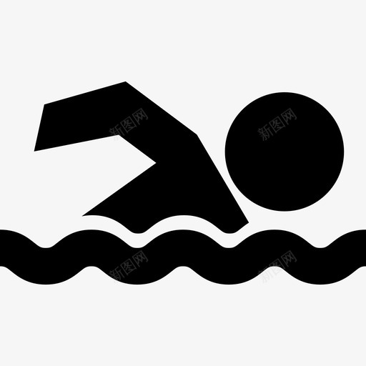 游泳轮廓运动poi活动图标svg_新图网 https://ixintu.com poi活动 游泳轮廓 运动