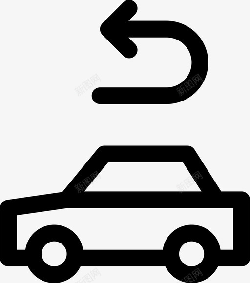 汽车前进重复图标svg_新图网 https://ixintu.com 前进 汽车 返回 重复