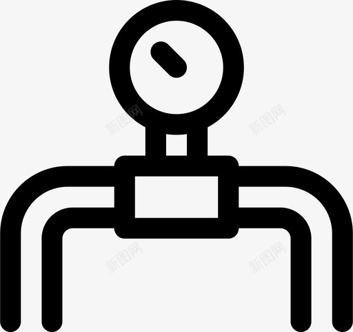 煤气管道连接能源图标svg_新图网 https://ixintu.com 供应 压力 指示器 煤气管道 能源 能源供应 连接