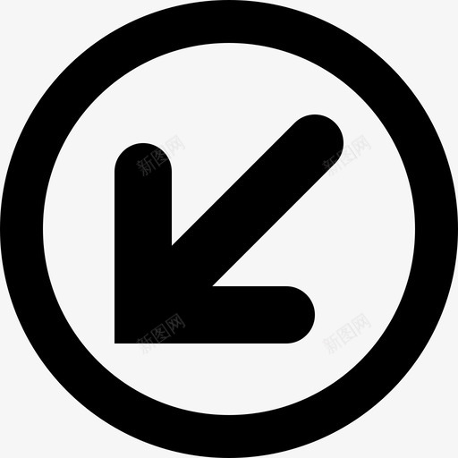 左下箭头键3svg_新图网 https://ixintu.com 左下箭头键3 arrow-down-left3