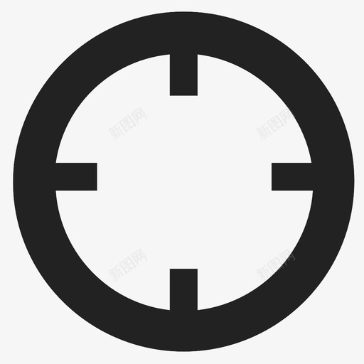 十字准星瞄准图标svg_新图网 https://ixintu.com 十字准星 瞄准