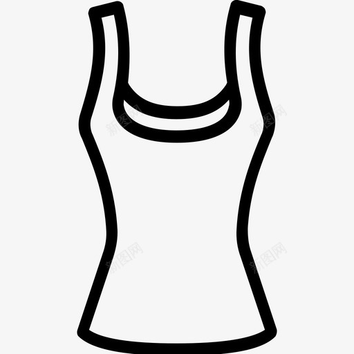 背心上衣服装女士图标svg_新图网 https://ixintu.com 女士 女士服装轮廓收集 服装 背心上衣